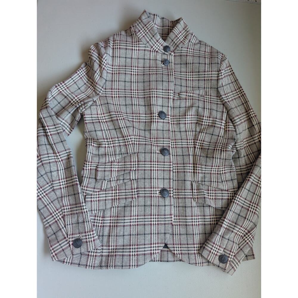 NWT Rag & Bone Slade Plaid Italian Cotton Blazer Size 0 Grey Plaid #4E452 - Picture 2 of 11